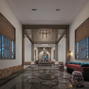 中式博物馆3D模型下载